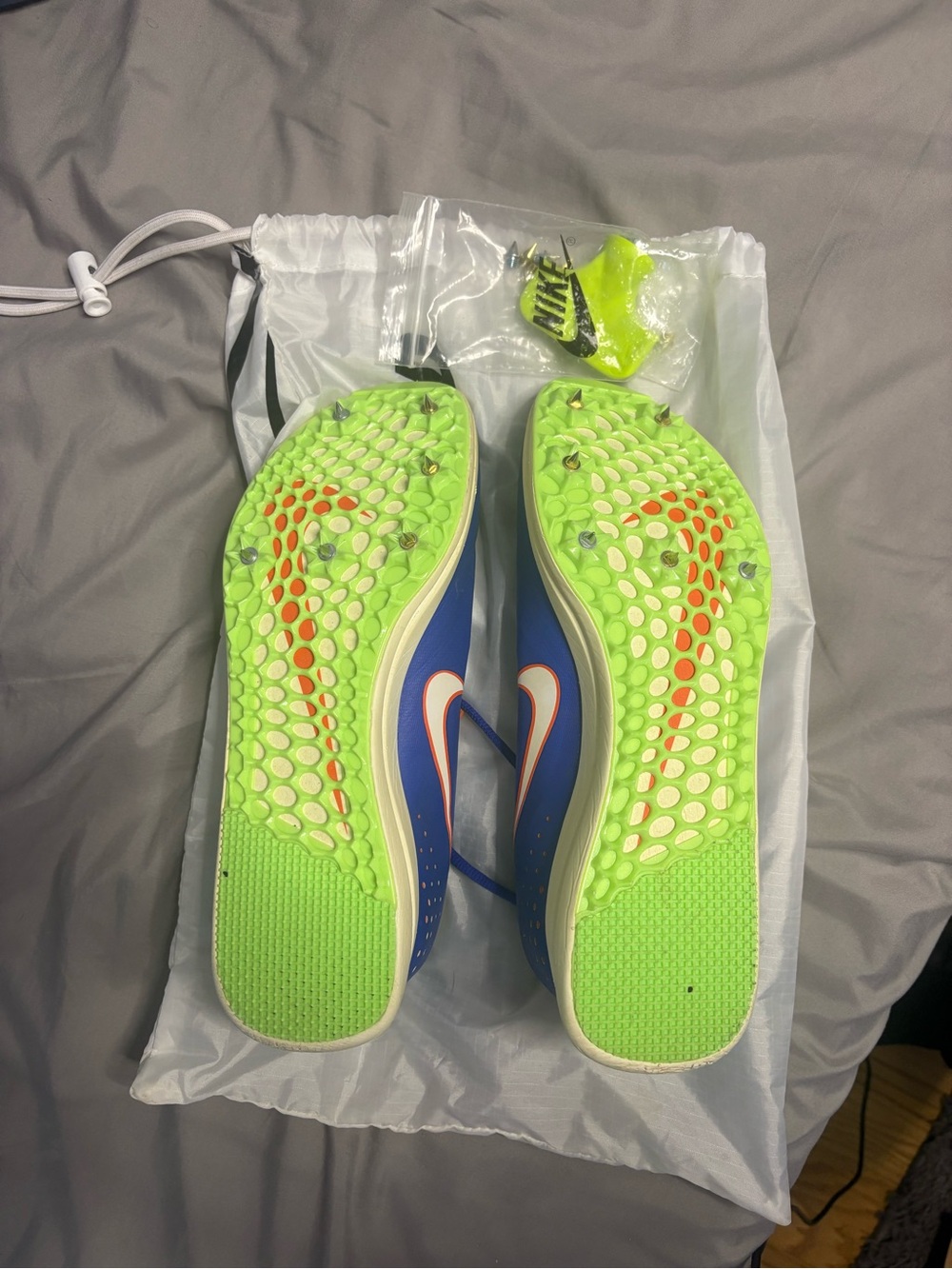 Nike Racing Spikes - Blue & Volt Yellow-Green